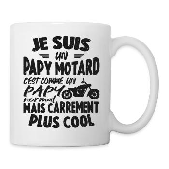 Je Suis Un Papy Motard Plus Cool - Mug blanc - blanc - Droite