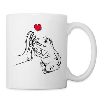 Frosch Liebe Frösche Kinder Mädchen - Tasse - Weiß - Rechts