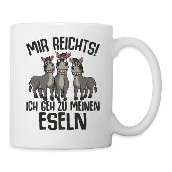 Esel - Tasse - Weiß - Rechts