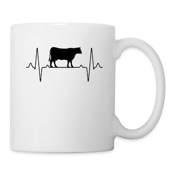 Cow Beef Heartbeat - Mug - white - Right