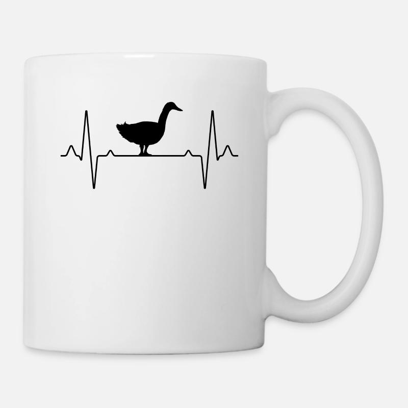 Gans Herzschlag - Tasse - Weiß