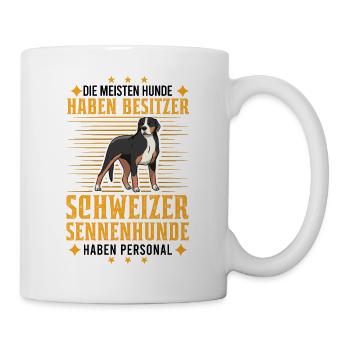 Großer Schweizer Sennenhund Personal - Tasse - Weiß - Rechts