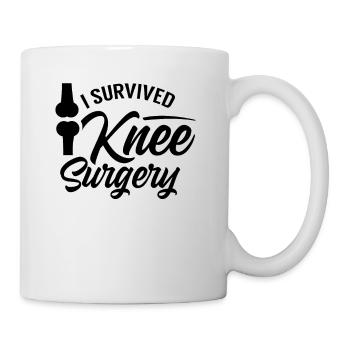 I survived knee surgery - Mug - white - Right