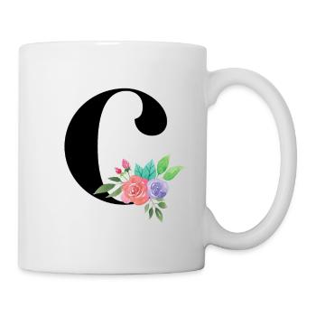 Letter C personalized gift alphabet first name Christmas - Mug - white - Right