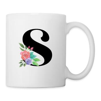 Letter S personalized gift alphabet first name Christmas - Mug - white - Right