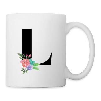 Letter L personalized gift alphabet first name Christmas - Mug - white - Right
