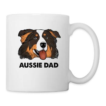 Aussie Dad Australian Shepherd Papa - Mug - white - Right