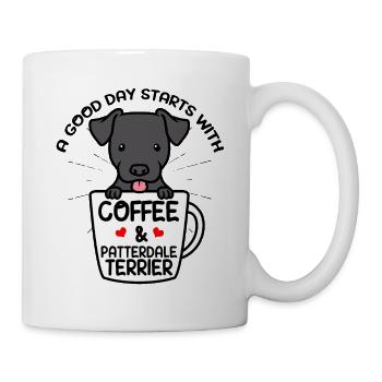 Patterdale Terrier Dog Fur Terrier Coffee - Mug - white - Right