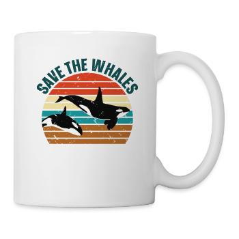 Safe The Whale Save the Whales Orca Marine Biologiste - Mug blanc - blanc - Droite