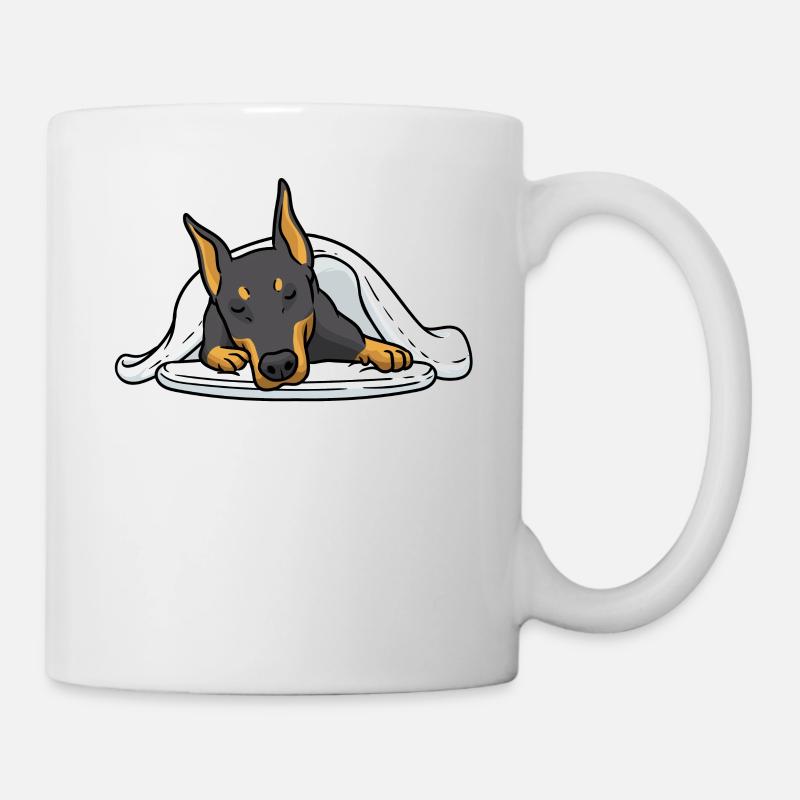 Dobermann Hund Schlafshirt Pyjama Dobermann - Tasse - Weiß