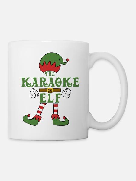 The Karaoke Elf Christmas Family Outfit - Mug - white