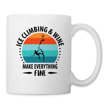 Escalade sur glace Escalade sur glace Piolets Alpinisme - Mug blanc - blanc - Droite