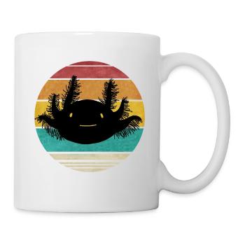 Retro Axolotl Lustiges Design für Kinder Mama Papa - Tasse - Weiß - Rechts