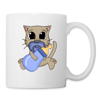 Baby Junge Katze - Tasse - Weiß - Rechts