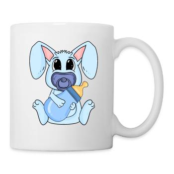 Baby Junge Kaninchen - Tasse - Weiß - Rechts