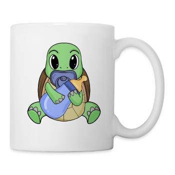 Baby Schildkröte - Tasse - Weiß - Rechts