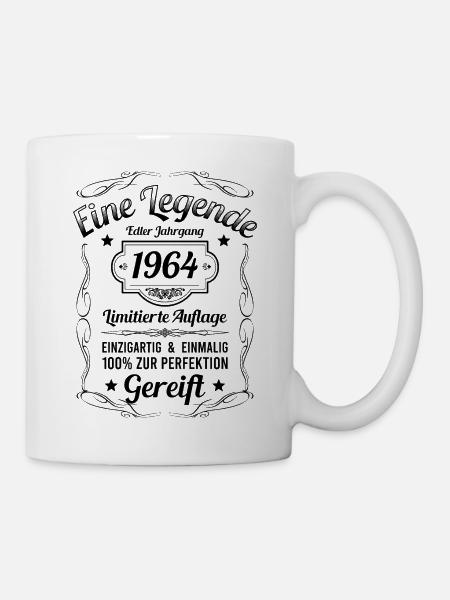 Geburtsjahr 1964 Vintage Geburtstag Legende 1964 - Tasse - Weiß