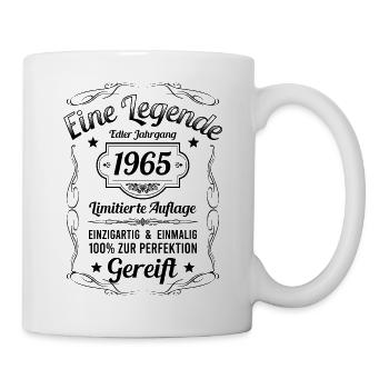 Geburtsjahr 1965 Vintage Geburtstag Legende 1965 - Tasse - Weiß - Rechts