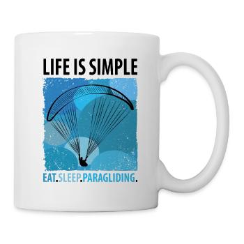Paragliding Gleitschirm Paragleiter Paraglider - Tasse - Weiß - Rechts