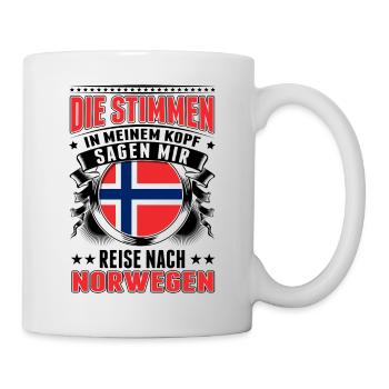 Norwegen Stimmen Urlaub Norway Oslo - Tasse - Weiß - Rechts