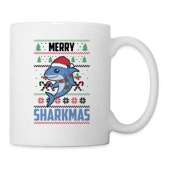 Joyeux Sharkas Santa Fish Noël Requin - Mug blanc - blanc - Droite