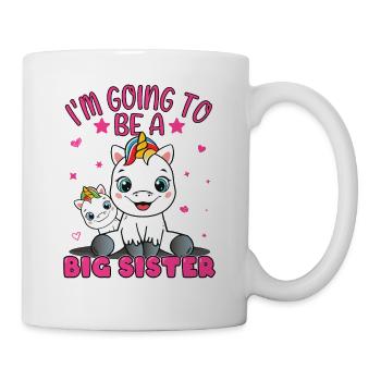 Sœur Licorne Je vais être une grande sœur - Mug blanc - blanc - Droite
