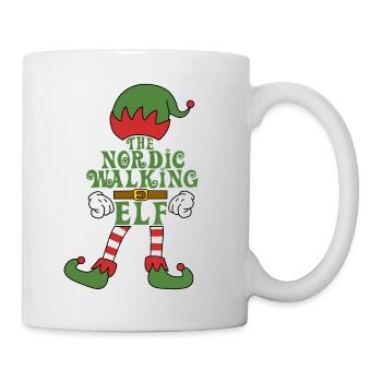 The Nordic Walking Elf Christmas Family Outfit - Mug - white - Right