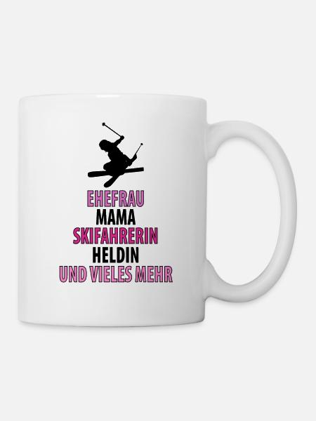 Ski Skifahren Skifahrerin Skiurlaub Skier Damen - Tasse - Weiß