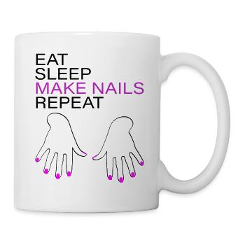 Nail Design Manucure Nail Design Dicton Cadeau - Mug blanc - blanc - Droite