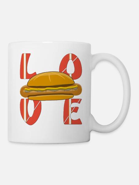 LOVE BRATWURST - Tasse - Weiß