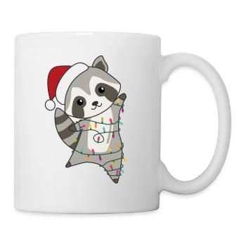 Raccoon Christmas Snow Winter Raccoons - Mug - white - Right