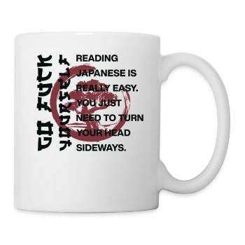 Reading Japanese is easy - Mug - white - Right