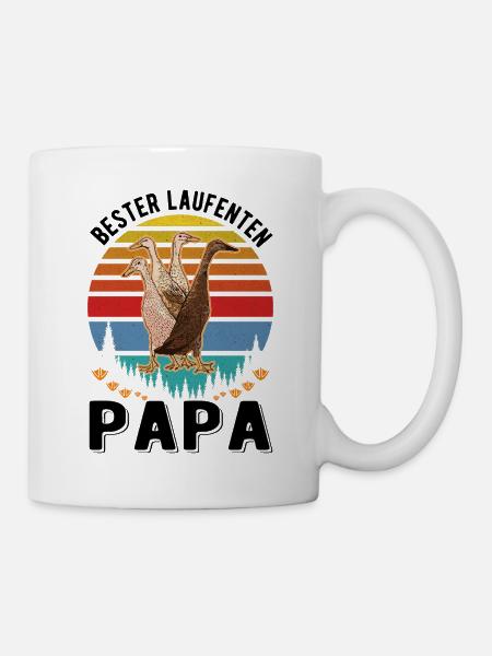 Bester Laufenten Papa - Tasse - Weiß