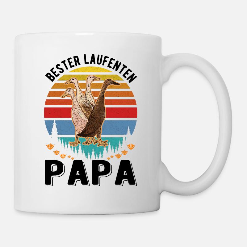 Bester Laufenten Papa - Tasse - Weiß