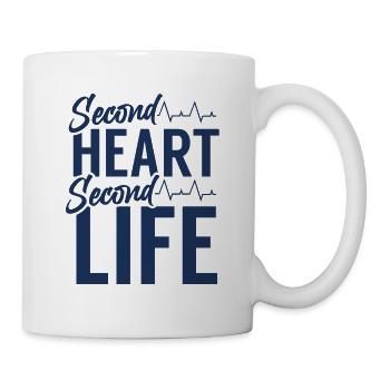 Second Heart Second Life Heart Transplant Surgery - Mug - white - Right