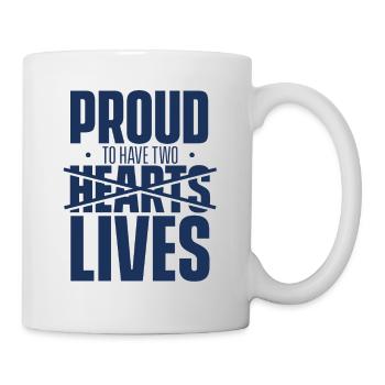 Proud to Have Two Hearts Life Surgery Heart - Mug - white - Right