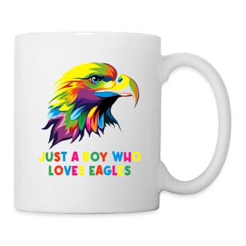 just a boy who loves eagles bird eagle - Mug - white - Right