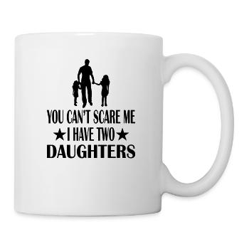 Proud dad two daughters - Mug - white - Right