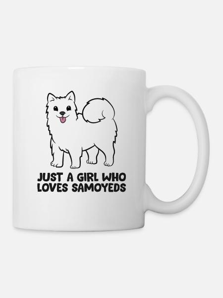 Właściciel psa Samoyed Tylko dziewczyna, która - Kubek - biały