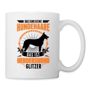 Hollandse Herder Glitzer Holländischer Schäferhund - Tasse - Weiß - Rechts