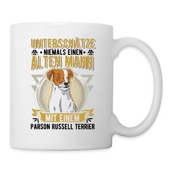 Parson Russell Terrier Alter Mann - Tasse - Weiß - Rechts
