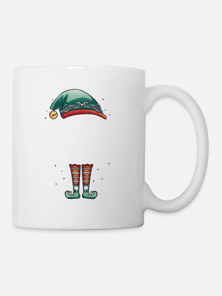 Weihnachten Partnerkostüm Kleiner Elf Elfe Elfen - Tasse - Weiß