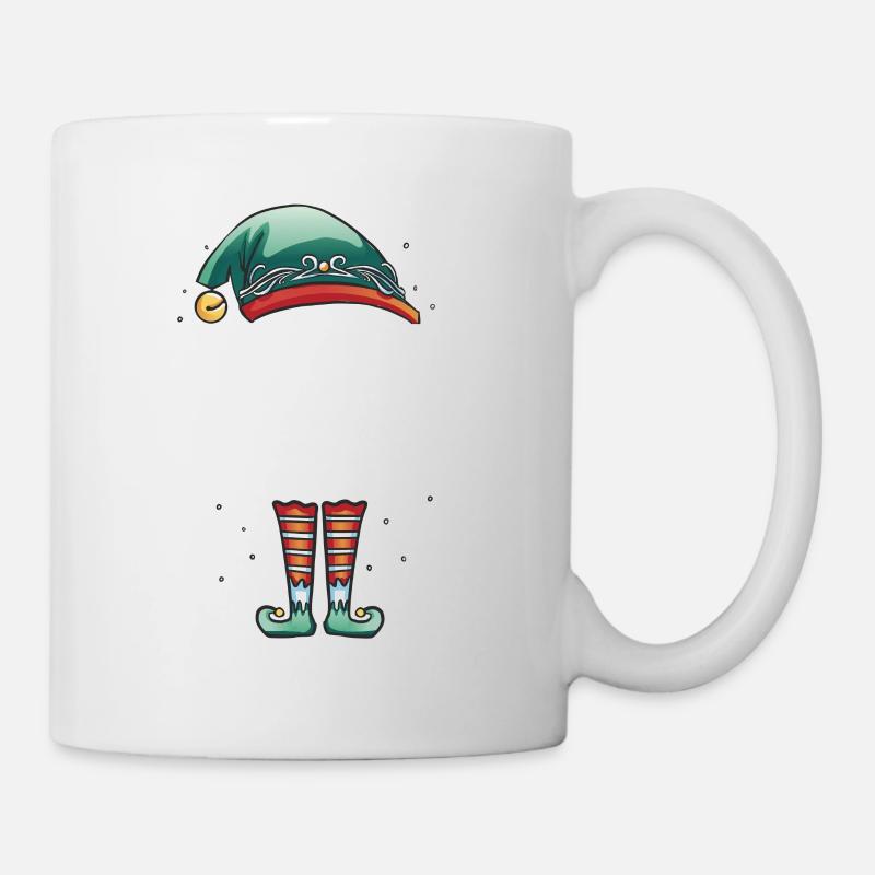 Weihnachten Partnerkostüm Mecker Elf Elfe Elfen - Tasse - Weiß