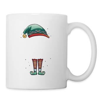Weihnachten Partnerkostüm Kleiner Elf Elfe Elfen - Tasse - Weiß - Rechts