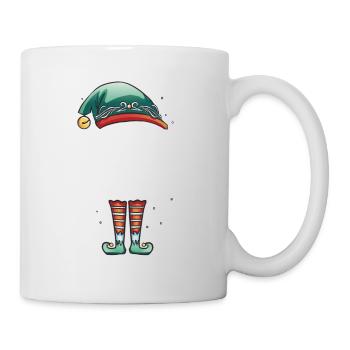 Weihnachten Partnerkostüm Bier Elf Elfe Elfen - Tasse - Weiß - Rechts