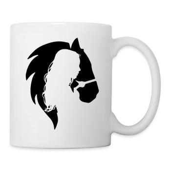 Cheval Tête de cheval Cœur Cher Cavalier Fille - Mug blanc - blanc - Droite