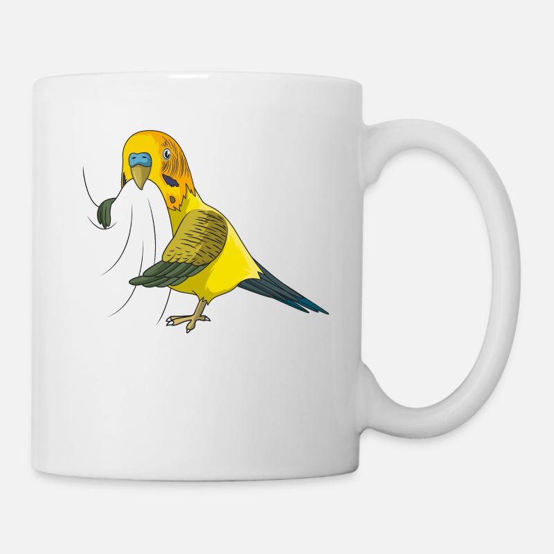 Wellensittich - Tasse - Weiß