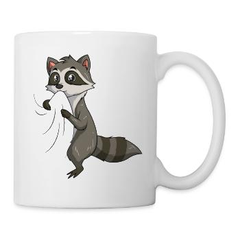 Raton laveur - Mug blanc - blanc - Droite