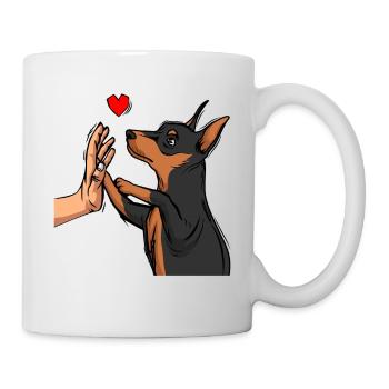 Zwergpinscher Liebe Miniature Pinscher - Mug blanc - blanc - Droite