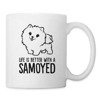 Life Is Better With A Samoyed - Mug - white - Right